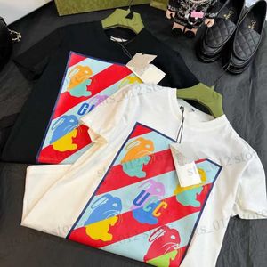 Men's T-Shirts 23 Spring/Summer Rabbit New Letter Printing Loose Cotton Short Sleeve For Men And Women Fashion T230530