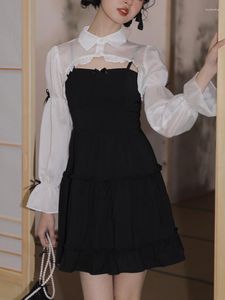 Swobodne sukienki eleganckie słodkie sukienki kobiety lato seksowna kawaii impreza mini designerka szykowna łuk koreański pasek mody 2023