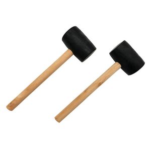 Gumowy Mallet Ergonomiczny drewno Uchwyt Drewno Konstrukcja DIY Projekty DIY podwójnie twarz młotek Gumowa głowa W0030