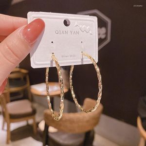 Hoop Ohrringe 2023 Mode Große Kreis Ohrring Gold Silber Farbe Für Frauen Runde Hoops Ohr Ringe Einfache Kette