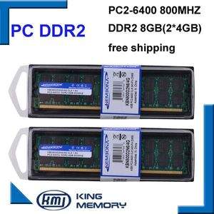 Rams Kembona atacado 2pcs/lote de mesa DDR2 8GB Kit (2x4GB) 800MHz PC26400 DualCannel DDR2 8G Memória da área de trabalho para AMD compatível