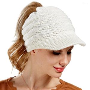 BERETS WOMEN'SINTER BEANIE VISURA INVERNO VISTA CALDO HACK CAP CAP CABILE SPORT SPORT SPORTS BRIMMED