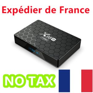 France Androidからの出荷12 x98h Pro TV Box 2.4g 5g Wifi6 4GB 64b 32GB 2GB16GB BT5.0メディアプレーヤーレシーバーHD入力セットトップボックス