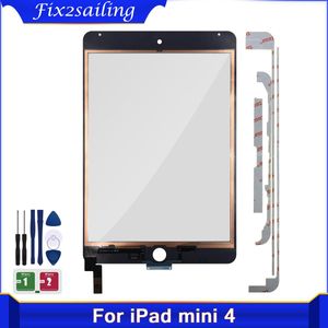 Панели для iPad mini 4 Mini4 A1538 A1550 Сенсорный экран панель панели Digitizer передние стеклянные запасные детали +инструменты +клейкая наклейка