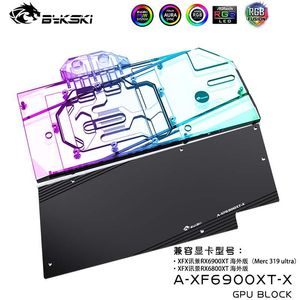 Bloco de vídeo de resfriamento Bykski para xfx radeon rx 6900 6800 xt Speedster Merc 319 Weatsink VGA Cooler RGB MB Sync AXF6900XTX