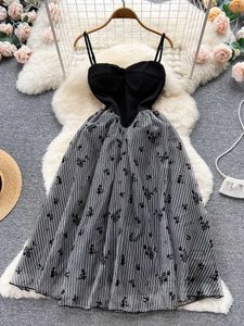 Casual Dresses Yooomuoo Romantic Women's Lace Brodery Black 2023 Summer Elegant Princess Gothic Long Party Dress P230530