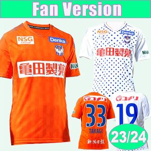 23 24 Albirex Niigata Mens Soccer Jerseys TAKAGI KOJI TANIGUCHI KO OTA HIROKI Home Orange Away Football Shirt Short Sleeve Adult Uniforms
