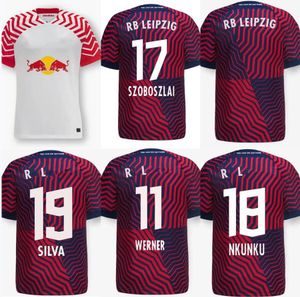 2023 2024 RBLサッカージャージのライプツィジェオンファイアリミテッドエディション＃11 Poulsen Forsberg 22 23 Bundesliga Sabitzer Camisetas de Futbol Men