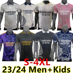 S-4XL 22 23 24 Spelarversion Soccer Jerseys Benzema Real Madrids Rodrgo 2023 2024 Vini JR Camaveringa Tchouameni Football Shirt Men Kids
