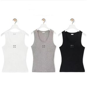 Women Knits Top Tee Designer Embroidery Knitted Vest Tank Top Sleeveless Breathable Knitted Pullover Womens Sport Tops