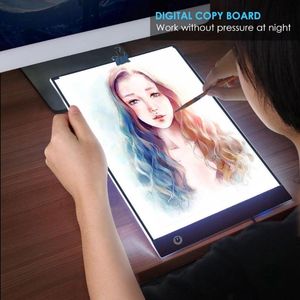 Tabletler A4 LED Çizim Tablet Dijital Grafik Pad USB A5 LED Işık Kutusu Kopyalama Kartı Elektronik Sanat Grafik Boyama Yazma Tablosu