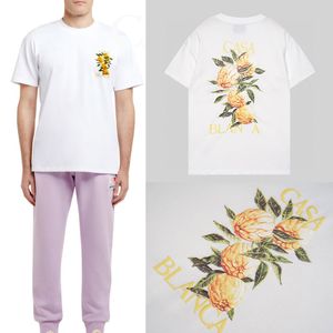 23SS Mens Summer New 100% Organic Cotton Yuzu T-shirt Men Casual Tshirts Man Clothing Street Casablanc Designer luksusowe szorty szorty na zewnątrz sportowy sport