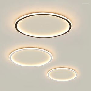 Żyrandole minimalistyczne Whit/czarny żyrandol LED Lights for Bedal Room Lampa Home Deco Plafon Nowoczesne oświetlenie