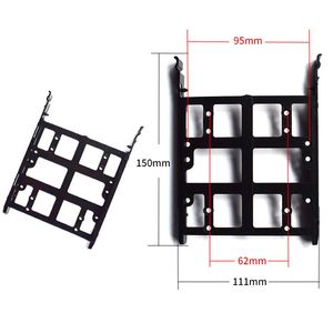 ADAPTERS PLASTISK HDD SSD -monteringsadapterfäste för 2,5 tum/3,5 tum PC -hårddiskfäste Tray Holder Dual Desktop Intern Adapter