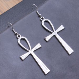 Vintage 2 Colors 52x28 мм ANKH Cross Charms Серьги для женщин