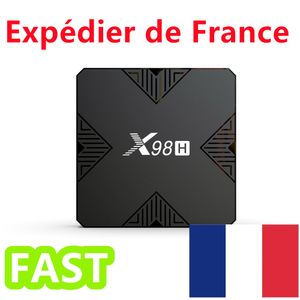 Корабль из France X98H Smart TV Box 12 Allwinner H618 Quad Core A53 Поддержка 4K WiFi6 Set Top Box 2GB 16GB, 4GB 32GB