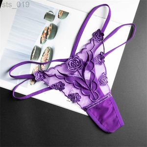 Cuecas Calcinhas 1-2 peças Transparente Tanga Biquíni Feminino Oco Floral Sexy Cuecas Sexy Cintura Dupla Fina Cordão Sem Costura Cuecas J230530