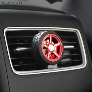 Car Air Freshener Car Air Fresheners Scent Diffuser Metal Wheel Vent Outlet Clip Smell In Car Refill Sponge Perfume Fragrance Refresher Flavoring L230523