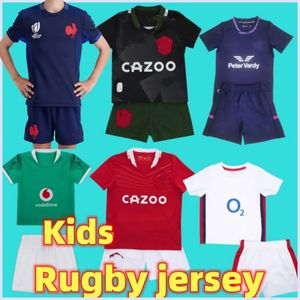 kids 22 23 RWC French Ireland rugby jersey English Welsh 2023 Scotland South enGlands UK African XV de Spain home away kids rugby shirt 16-26