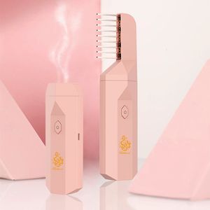 Cepillos para el cabello Mini incienso 2 en 1 Peine eléctrico Cepillo para el cabello portátil Carga USB Difusor de aroma Peine Soporte para incienso Estufa de aromaterapia 230529