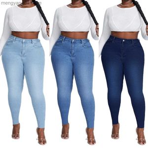 Jeans feminino 2023 New Women's High Caist Plus Size Jeans Fashion Stretch Skinny Denim Pants Casual Feminino Calça Feminina XL-4XL Drop Ship T230530