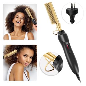 Hair Brushes Fast Heated Hair Accessories Electric Dry Wet Dual Use Hair Bangs Curler Comb Brush Hair Straighter Salon for Her Home 230529