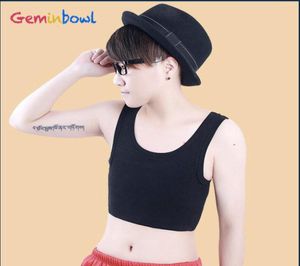 Geminbowl sport cosplay Les pullover tank top short Bustiers Chest Binder Tomboy cotton Undershirt with elastic band9680772