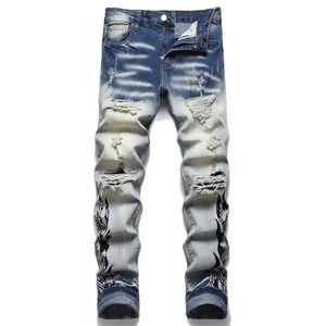 Amirir jeans 24 män jeans herrar designer no rippar mager rippade byxor hål med denim amirir jeans 22 rak ben smal fit blixtlås amari hip hop cyklister motorcykel 507