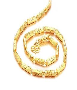 Fast Fine Fine 24k Gold Chain Chain Chain Factory Comprimento direto 51cm Weight46g Men Chains7097180