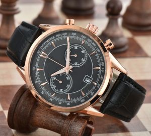 2023 New Watch Men's Leisure Diamond Watches Gold Steel Leather Quartz Wristwatch Strap Man Relogio Masculino CA2
