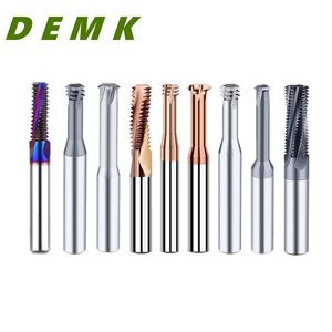 Frees 1st CNC HRC 60 graders karbid en tandtråd malning M1 M1.2 M1.4 M1.6 M2 M2.5 M3M24 Solid Carbide Thread Milling Cutter