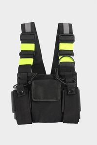 Walkie Talkie Green Tactical Harness Front Pack Bag Case Pouch Carry Holster For Motorola TYT Baofeng Vest Rig Chest