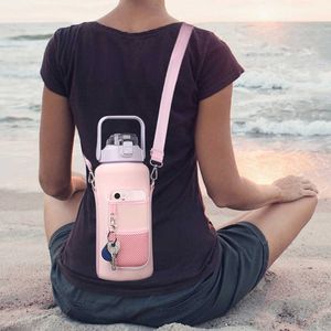 water bottle 2L Large Capacity Cap Colorful Water Bottle Holder Bag Hot Sleeve Beverage Accessories (Only for Sleeves) P230530