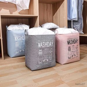 Basket Quality Practical Large Capacity With Drawstring Foldable Boxes Blankets Organizer Clothes Storage Bag Laundry Basket