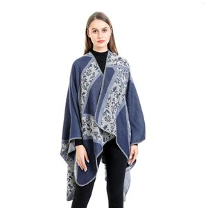 Scarves Fashion Winter Warm Ponchos And Capes For Women Oversized Shawls Wraps Cashmere Pashmina Female Mujer