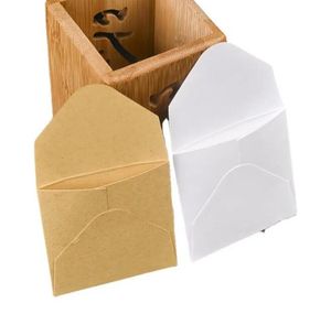 Vit Kraft Paper Tea Bag Small Tea Lagring Förpackningspåse Kraftpapper Förslutna tepaketpåsar