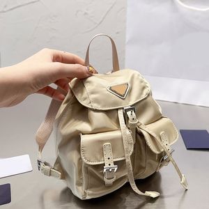 Unisex Nylon Backpacks Mini Handbag Purse Outdoors Travel Shoulder Bags Women Black Triangle Ruck Sack Designers Students bag Men School Bags Flap Solid Pocket