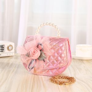 Handbags Baby Kids Purses and Handbags Mini Crossbody Cute Girls Pearl Hand Bags Tote Little Girl Small Coin Pouch Party Purse Gift 230530