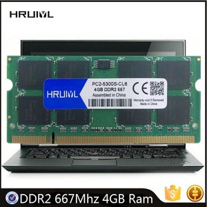 Rams Hruiyl Laptop RAM DDR2 667MHz 4GB SODIMM 200PIN 1.8V MEMORY 2RX8 PC25300S Notbok Modul DualChannel Original Används Memoria
