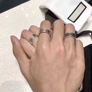 designer de joias pulseira colar anel Shidifei cabeça de caveira masculino feminino RING Par de pares de joias novas joias