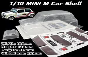 110 Mini Classic M Car Shell PVC RC Car Body 210 mm wielbasis 165 mm breedte 315 mm lengte transparant schoon voor MST Tamiya Carten 3R 3567929