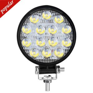 新しいミニLED 42W LEDワークライトバースクエアスポットビーム24V 12Vトラック用の道路LEDライトバー4x4 4WDカーSUV ATV IP67 6000Kホワイト