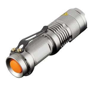 7W 300LM SK-68 3 Modes Mini Q5 LED Flashlight Torch Tactical Lamp Adjustable Focus Zoomable Light 12 LL