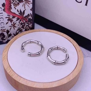 designer jewelry bracelet necklace ring White copper plated ring three sections of bamboo spring versatile clothes matching creative