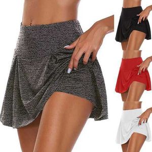 Damenhosen, Caprihosen, 2022, Damen, Übergröße, Tennis, Golf, Sporthose, Rock, 2-in-1, dehnbare Laufleggings, Skorts, aktive sportliche Workout-Shorts J230529