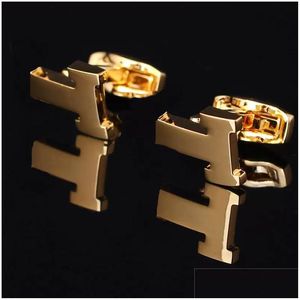 Cuff Links Luxury Designer Classic French Cufflinks For Men Drop Delivery Jewelry Tie Clasps Dhm7X
