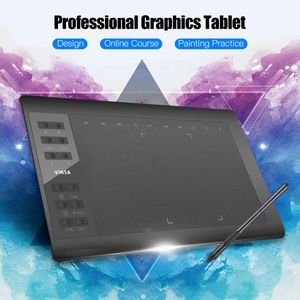 Comprimidos de 10 polegadas tablete grafica profissional desenho de tablet gráfico 12 ExpressKeys com 8192 níveis de porta -estilos sem bateria