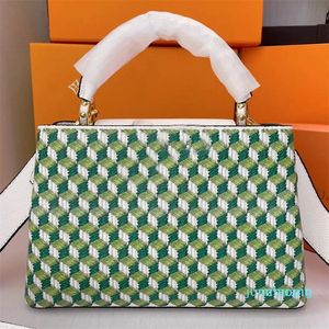 2023-Designer Shoulder Bags Luxury Brand Single Retro Geometric Color Leather Material Women's New Handbag Multi-functional Large Capacity Diagonal