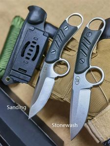Aço dc53 de ponta theone knuckles sobrevivência de lâmina fixa utilidade de caça ao ar livre facas de camping 26t 20tl kyoto hand tools