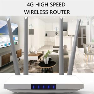 Маршрутизаторы 3G 4G Wi -Fi Router 300 Мбит / с. Разблокируйте 4 внешних антенн Home Modem 4G Wi -Fi SIM -карта GSM LTE FDD TDD Wireless Wi -Fi Hotspot сети Wi -Fi